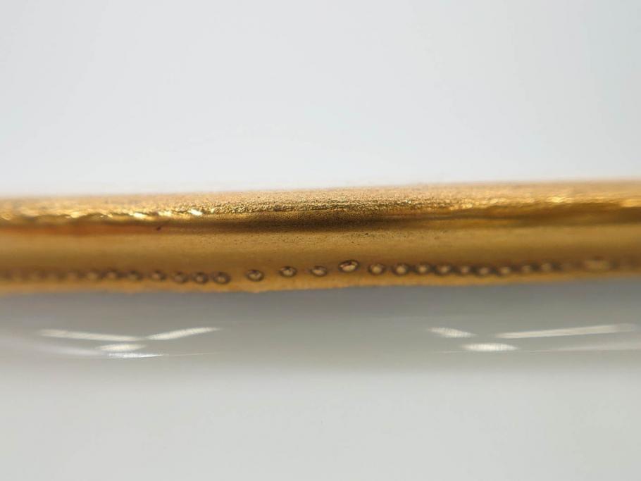明治～大正期　オールドノリタケ　NORITAKE　木の実　金彩　金盛　ハンドペイント　自然モチーフが繊細な筆致と豊かな色彩で描かれた優雅な雰囲気のボウル(深皿、鉢、プレート、洋食器)(R-083291)