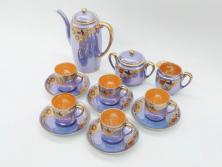 ドイツ　マイセン　Meissen　ブルーオニオン　クリスタル　M刻印　緻密なカットが美しいワイングラス6客セット(ガラス、MEISSENER BLEIKRISTALL)(R-074599)