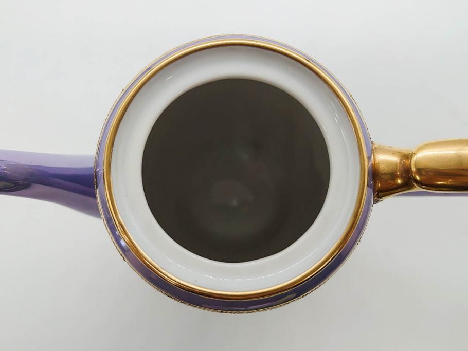 大正～昭和初期　オールドノリタケ　NORITAKE　ラスター彩　金彩　金盛　花蝶　美しい光沢がテーブルを華やかに彩るデミタスコーヒーセット(キャビネット、ティー、ポット、クリーマー、シュガーポット、カップ&ソーサー、C&S、洋食器)(R-083292)