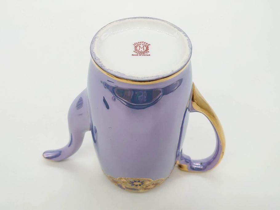 大正～昭和初期　オールドノリタケ　NORITAKE　ラスター彩　金彩　金盛　花蝶　美しい光沢がテーブルを華やかに彩るデミタスコーヒーセット(キャビネット、ティー、ポット、クリーマー、シュガーポット、カップ&ソーサー、C&S、洋食器)(R-083292)