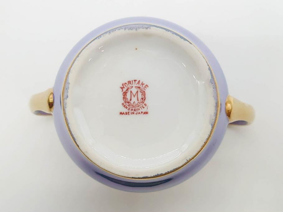 大正～昭和初期　オールドノリタケ　NORITAKE　ラスター彩　金彩　金盛　花蝶　美しい光沢がテーブルを華やかに彩るデミタスコーヒーセット(キャビネット、ティー、ポット、クリーマー、シュガーポット、カップ&ソーサー、C&S、洋食器)(R-083292)