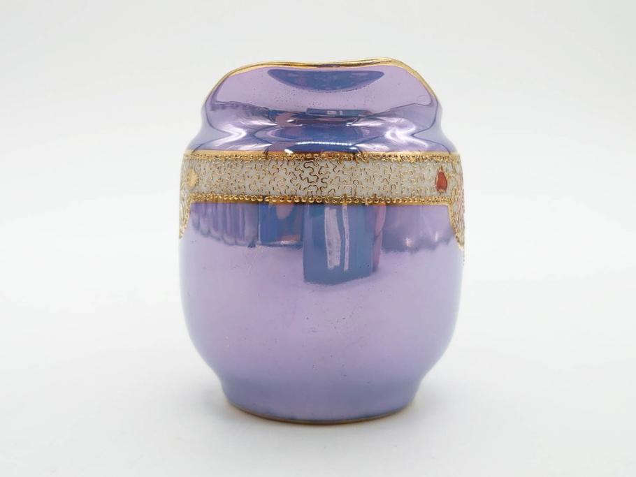大正～昭和初期　オールドノリタケ　NORITAKE　ラスター彩　金彩　金盛　花蝶　美しい光沢がテーブルを華やかに彩るデミタスコーヒーセット(キャビネット、ティー、ポット、クリーマー、シュガーポット、カップ&ソーサー、C&S、洋食器)(R-083292)