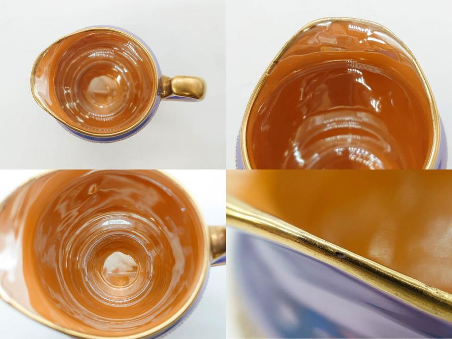 大正～昭和初期　オールドノリタケ　NORITAKE　ラスター彩　金彩　金盛　花蝶　美しい光沢がテーブルを華やかに彩るデミタスコーヒーセット(キャビネット、ティー、ポット、クリーマー、シュガーポット、カップ&ソーサー、C&S、洋食器)(R-083292)