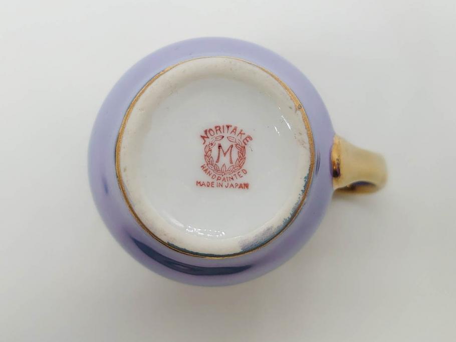 大正～昭和初期　オールドノリタケ　NORITAKE　ラスター彩　金彩　金盛　花蝶　美しい光沢がテーブルを華やかに彩るデミタスコーヒーセット(キャビネット、ティー、ポット、クリーマー、シュガーポット、カップ&ソーサー、C&S、洋食器)(R-083292)