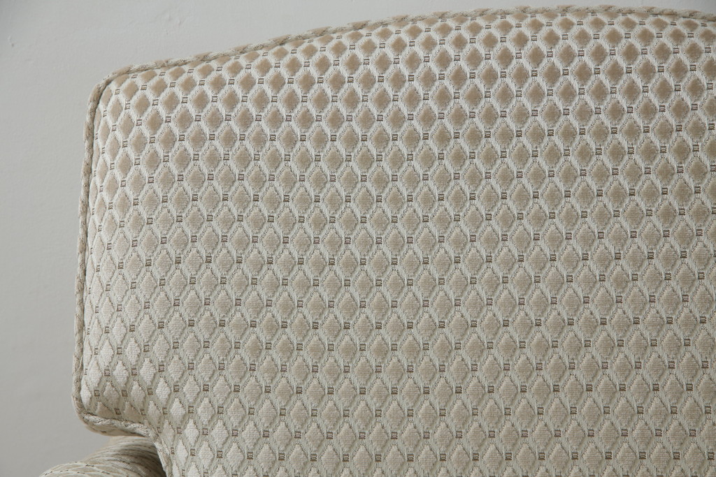 中古　超美品!!　DREXEL HERITAGE(ドレクセルヘリテイジ)　Upholstery(アップホルスタリー)　張り替え済み　クラシカルな佇まいの1人掛けソファ(アームチェア、一人掛け、1P、ラウンジチェア)(R-066406)