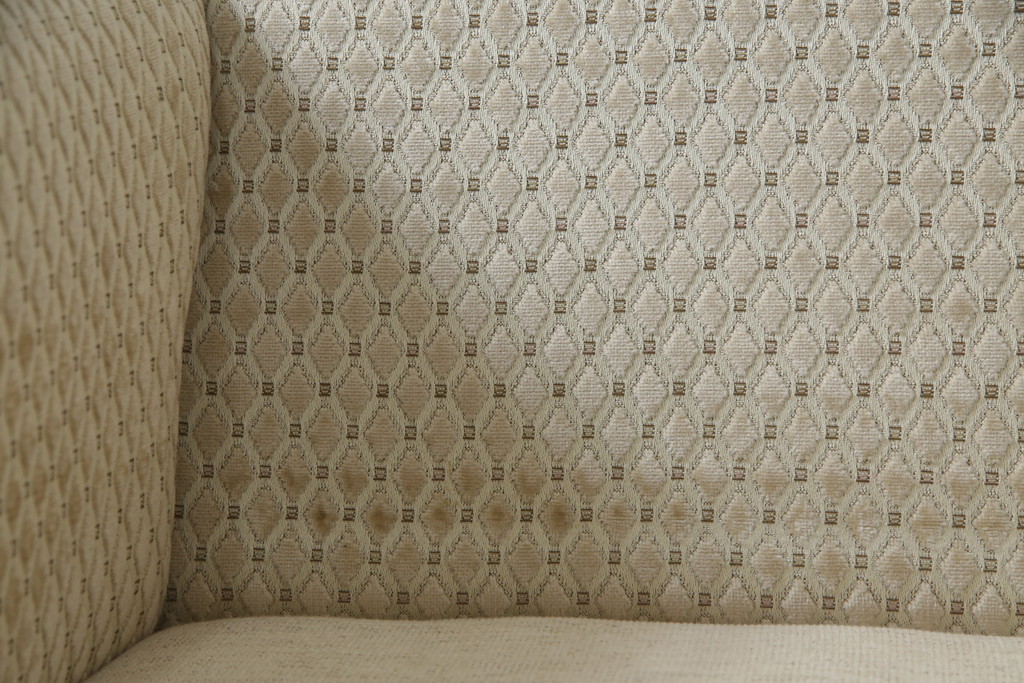 中古　超美品!!　DREXEL HERITAGE(ドレクセルヘリテイジ)　Upholstery(アップホルスタリー)　張り替え済み　クラシカルな佇まいの1人掛けソファ(アームチェア、一人掛け、1P、ラウンジチェア)(R-066406)