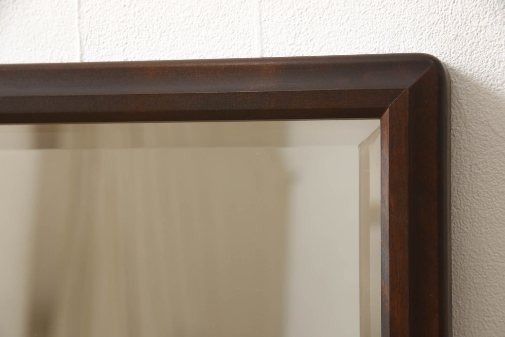 中古　北海道民芸家具　シンプルなデザインで取り入れやすいミラー(壁掛け鏡、ウォールミラー)(R-059780)