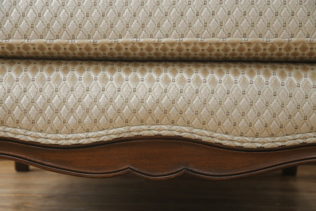 中古　超美品!!　DREXEL HERITAGE(ドレクセルヘリテイジ)　Upholstery(アップホルスタリー)　張り替え済み　クラシカルな佇まいの1Pソファ(アームチェア、一人掛け、1人掛け、ラウンジチェア)(定価約45万円)(R-066488)
