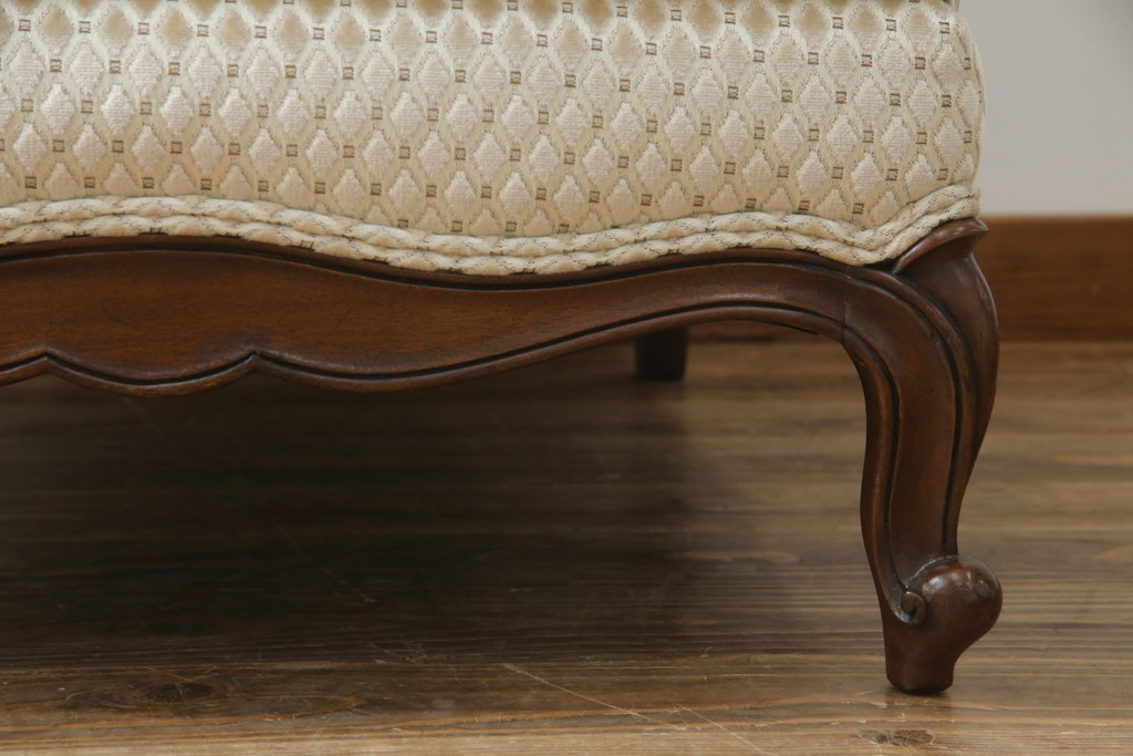 中古　超美品!!　DREXEL HERITAGE(ドレクセルヘリテイジ)　Upholstery(アップホルスタリー)　張り替え済み　クラシカルな佇まいの1Pソファ(アームチェア、一人掛け、1人掛け、ラウンジチェア)(定価約45万円)(R-066488)