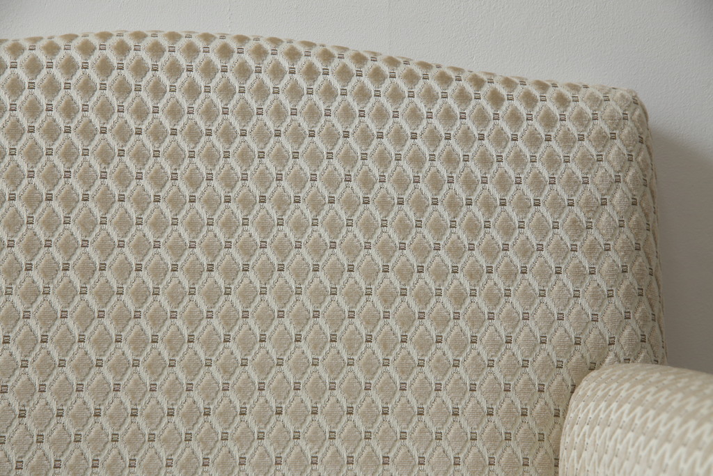 中古　超美品!!　DREXEL HERITAGE(ドレクセルヘリテイジ)　Upholstery(アップホルスタリー)　張り替え済み　クラシカルな佇まいの1Pソファ(アームチェア、一人掛け、1人掛け、ラウンジチェア)(定価約45万円)(R-066488)