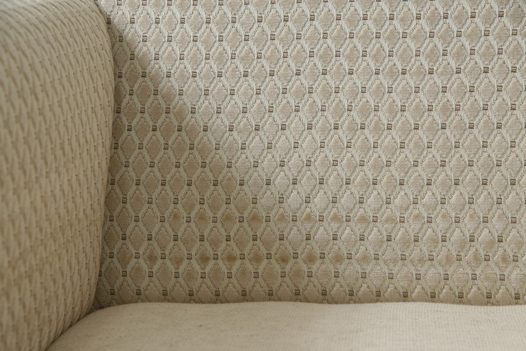 中古　超美品!!　DREXEL HERITAGE(ドレクセルヘリテイジ)　Upholstery(アップホルスタリー)　張り替え済み　クラシカルな佇まいの1Pソファ(アームチェア、一人掛け、1人掛け、ラウンジチェア)(定価約45万円)(R-066488)