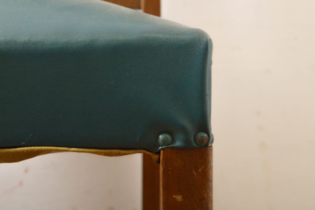 和製アンティーク　昭和初期　存在感がある背もたれの透かしが魅力のダイニングチェア4脚セット(サイドチェア、椅子、イス)(R-061678)
