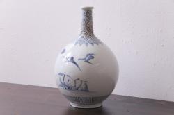 【骨董買取】江戸期　古伊万里　蛸唐草花鳥図　染付徳利(花器)を買取りました。