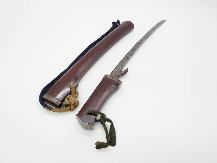 江戸期　楠多門兵行正成?　全長430mm　兜割(武具、在銘、鉄地、鉢割)(R-070342)