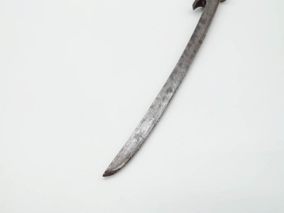 江戸期　楠多門兵行正成?　全長430mm　兜割(武具、在銘、鉄地、鉢割)(R-070342)