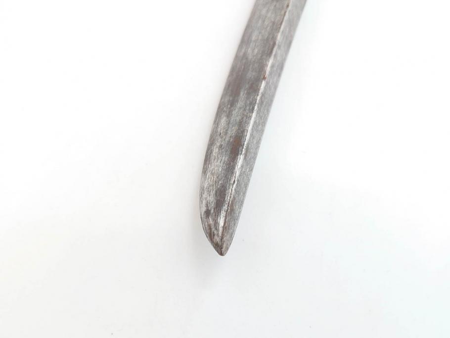 江戸期　楠多門兵行正成?　全長430mm　兜割(武具、在銘、鉄地、鉢割)(R-070342)