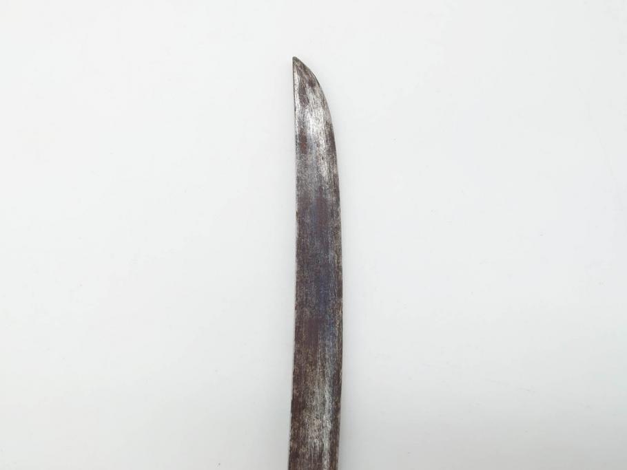 江戸期　楠多門兵行正成?　全長430mm　兜割(武具、在銘、鉄地、鉢割)(R-070342)