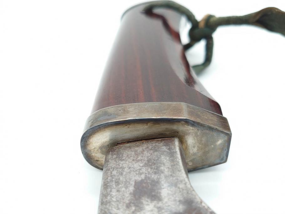 江戸期　楠多門兵行正成?　全長430mm　兜割(武具、在銘、鉄地、鉢割)(R-070342)