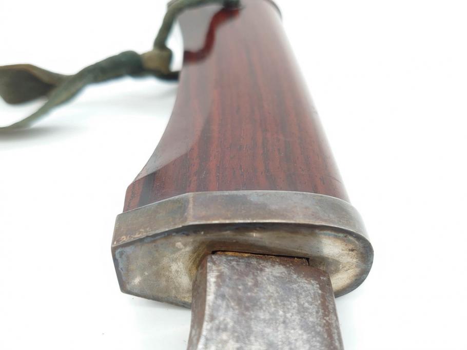 江戸期　楠多門兵行正成?　全長430mm　兜割(武具、在銘、鉄地、鉢割)(R-070342)