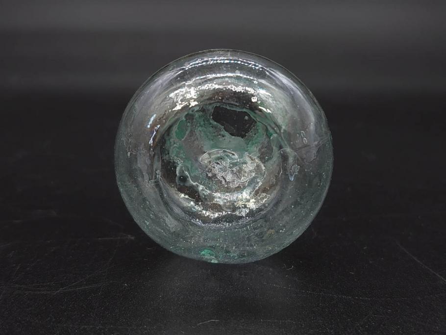 戦前　当時物　瓢箪型　気泡や絶妙なフォルムが味わいのあるニッキ水瓶5個セット(豆ガラス、ちびニッキ水、ガラス容器、駄菓子屋ビン、ペロペロ、レトロガラス、一輪挿し、ひょうたん)(R-076989)