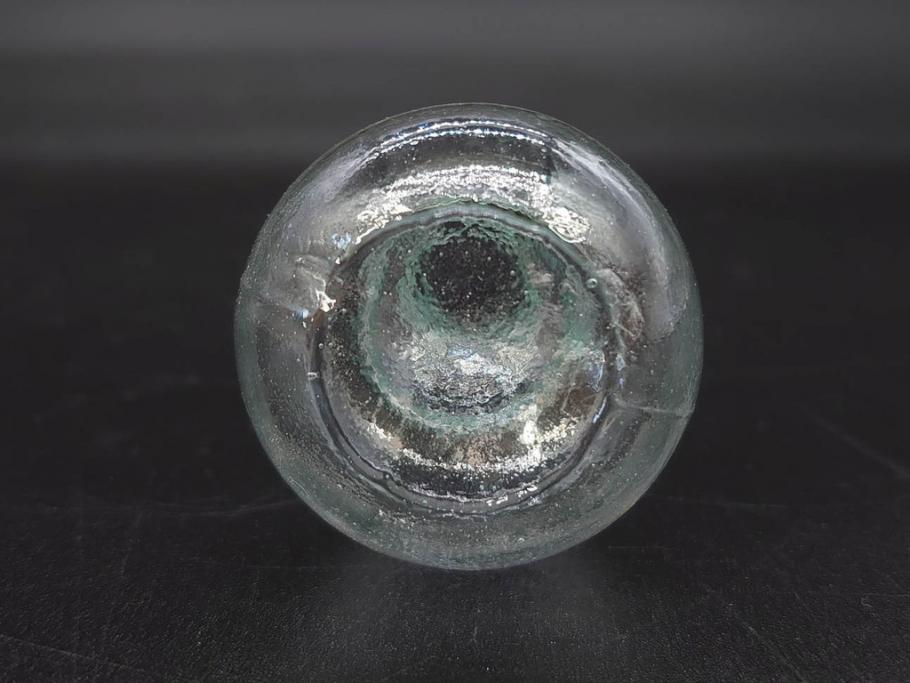 戦前　当時物　瓢箪型　気泡や絶妙なフォルムが味わいのあるニッキ水瓶5個セット(豆ガラス、ちびニッキ水、ガラス容器、駄菓子屋ビン、ペロペロ、レトロガラス、一輪挿し、ひょうたん)(R-076989)