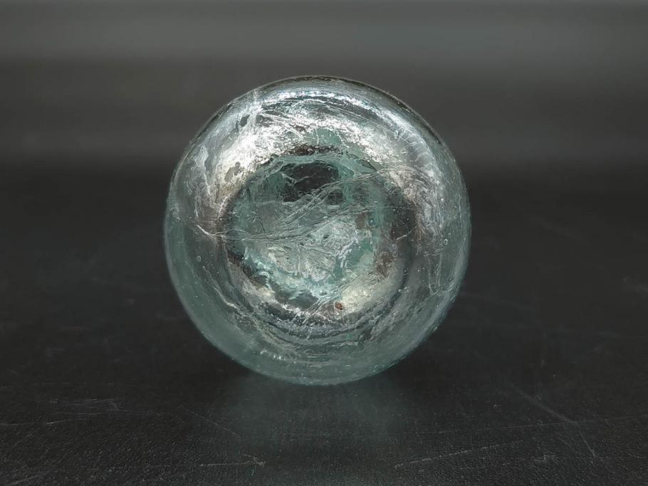戦前　当時物　瓢箪型　気泡や絶妙なフォルムが味わいのあるニッキ水瓶5個セット(豆ガラス、ちびニッキ水、ガラス容器、駄菓子屋ビン、ペロペロ、レトロガラス、一輪挿し、ひょうたん)(R-076990)