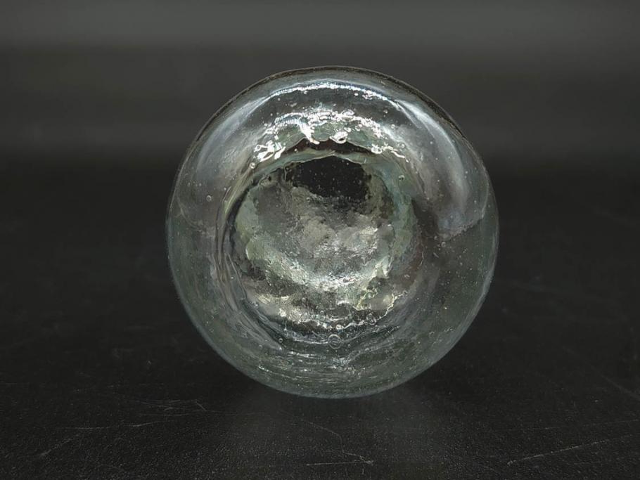 戦前　当時物　瓢箪型　気泡や絶妙なフォルムが味わいのあるニッキ水瓶5個セット(豆ガラス、ちびニッキ水、ガラス容器、駄菓子屋ビン、ペロペロ、レトロガラス、一輪挿し、ひょうたん)(R-076990)
