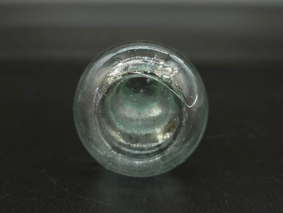 戦前　当時物　瓢箪型　気泡や絶妙なフォルムが味わいのあるニッキ水瓶5個セット(豆ガラス、ちびニッキ水、ガラス容器、駄菓子屋ビン、ペロペロ、レトロガラス、一輪挿し、ひょうたん)(R-076990)