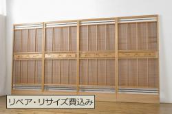 フランスアンティーク　オーク材　明るい木味であたたかな空間を演出するソリッドオークパネル1枚(建具、板戸、窓)(R-076591)