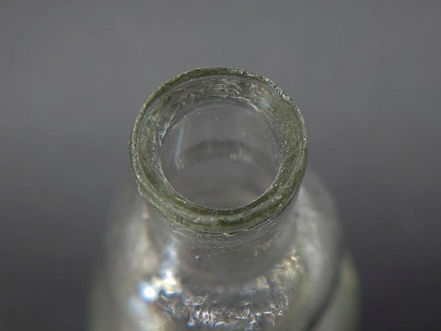 戦前　当時物　瓢箪型　気泡や絶妙なフォルムが味わいのあるニッキ水瓶5個セット(豆ガラス、ちびニッキ水、ガラス容器、駄菓子屋ビン、ペロペロ、レトロガラス、一輪挿し、ひょうたん)(R-076991)