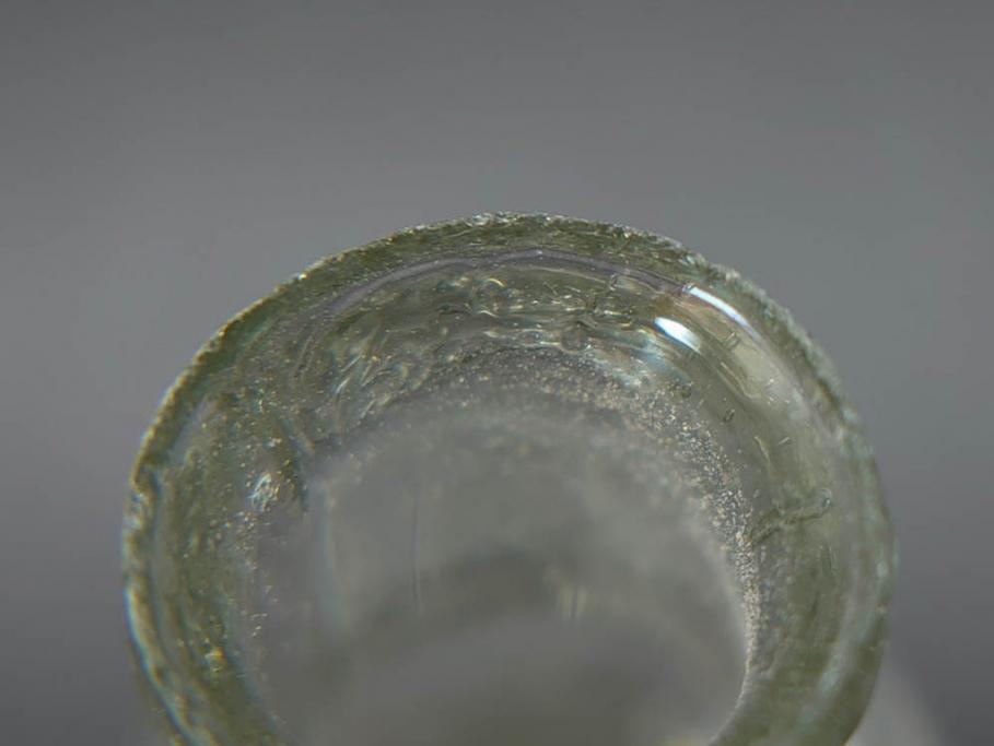 戦前　当時物　瓢箪型　気泡や絶妙なフォルムが味わいのあるニッキ水瓶5個セット(豆ガラス、ちびニッキ水、ガラス容器、駄菓子屋ビン、ペロペロ、レトロガラス、一輪挿し、ひょうたん)(R-076991)