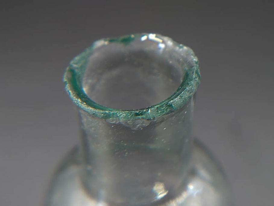 戦前　当時物　瓢箪型　気泡や絶妙なフォルムが味わいのあるニッキ水瓶5個セット(豆ガラス、ちびニッキ水、ガラス容器、駄菓子屋ビン、ペロペロ、レトロガラス、一輪挿し、ひょうたん)(R-076991)