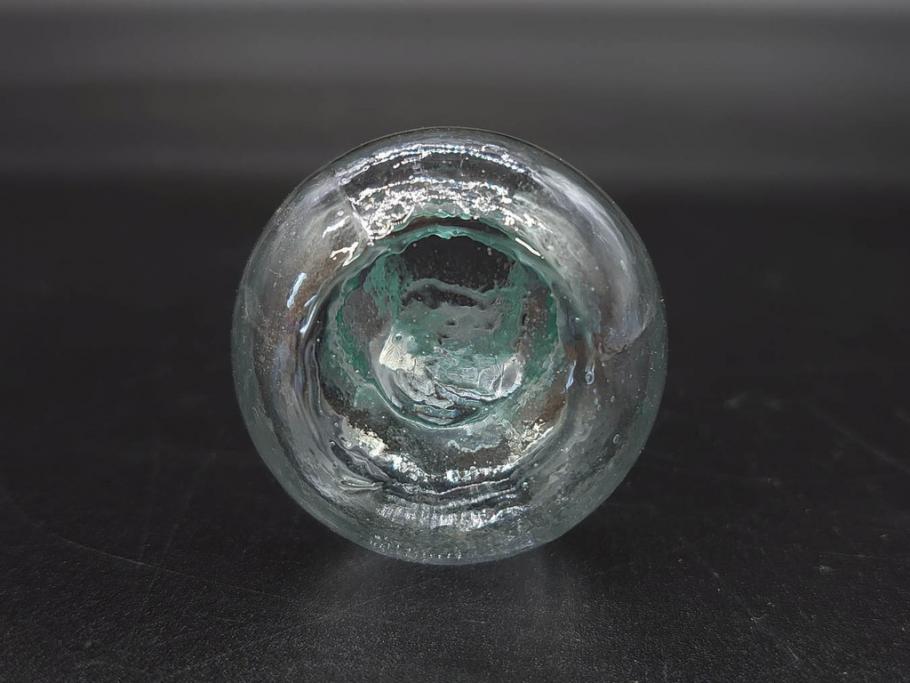 戦前　当時物　瓢箪型　気泡や絶妙なフォルムが味わいのあるニッキ水瓶5個セット(豆ガラス、ちびニッキ水、ガラス容器、駄菓子屋ビン、ペロペロ、レトロガラス、一輪挿し、ひょうたん)(R-076991)