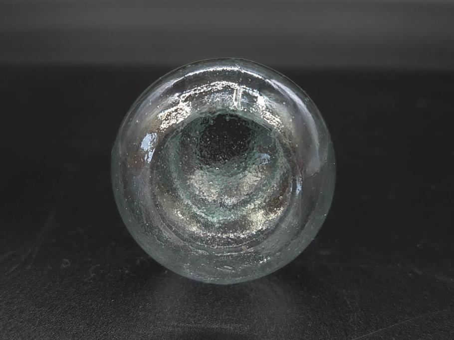 戦前　当時物　瓢箪型　気泡や絶妙なフォルムが味わいのあるニッキ水瓶5個セット(豆ガラス、ちびニッキ水、ガラス容器、駄菓子屋ビン、ペロペロ、レトロガラス、一輪挿し、ひょうたん)(R-076992)