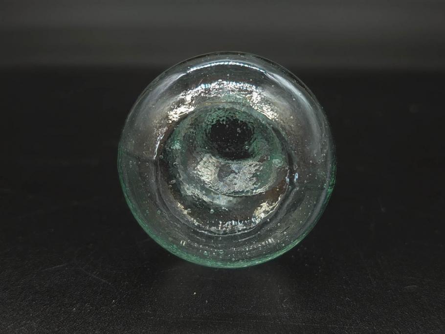 戦前　当時物　瓢箪型　気泡や絶妙なフォルムが味わいのあるニッキ水瓶5個セット(豆ガラス、ちびニッキ水、ガラス容器、駄菓子屋ビン、ペロペロ、レトロガラス、一輪挿し、ひょうたん)(R-076992)