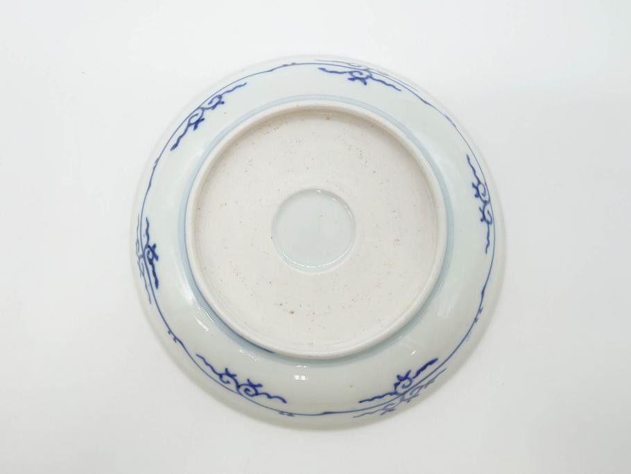 江戸期 古伊万里 染付 松竹梅文 5.1寸 約16cm 繊細に描かれた