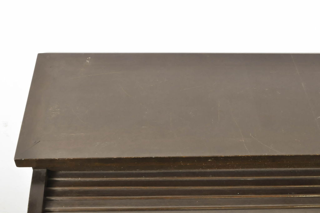 和製アンティーク　ナラ材　レトロな雰囲気たっぷりのロールトップデスク(ワークデスク、机、在宅ワーク、在宅用)(R-061845)
