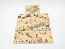 アンティーク雑貨　国産　切子ガラス　カップ&ソーサー　2客セット(R-040127)