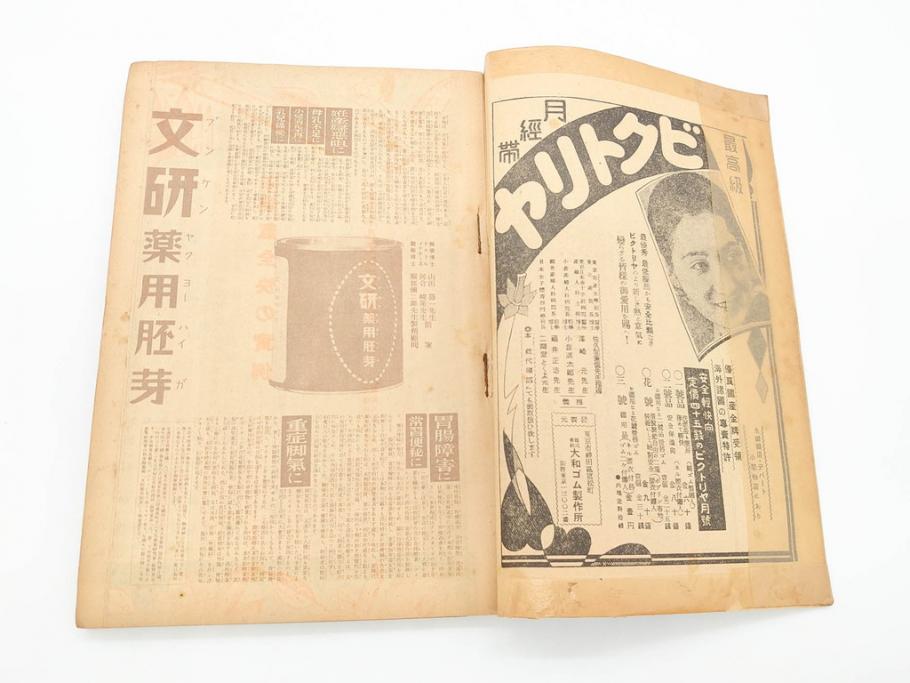 戦前　当時物　1933年(昭和8年)1月1日発行　1月号〜6月号　健康倶楽部　本6冊セット(古本、雑誌、健康クラブ)(R-070420)