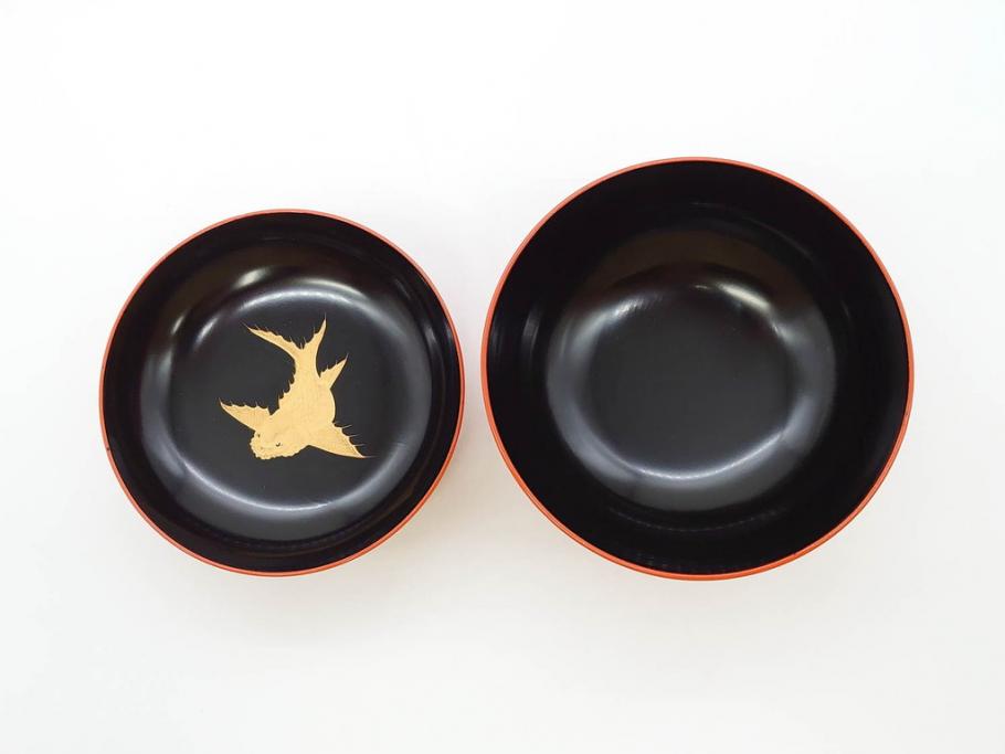 金蒔絵 木製 鷲 鯉 縁起の良い色合いが目を惹く吸物椀10客セット