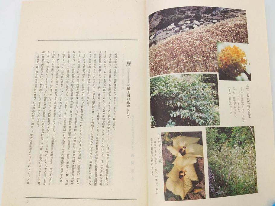 高知県 手すき和紙協同組合編　500部限定　1990年3月10日発行　土佐和紙全2巻(和本、古文書、箱付き)(R-070480)