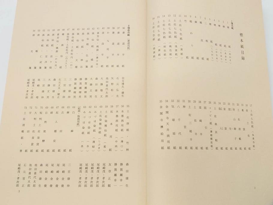 高知県 手すき和紙協同組合編　500部限定　1990年3月10日発行　土佐和紙全2巻(和本、古文書、箱付き)(R-070480)
