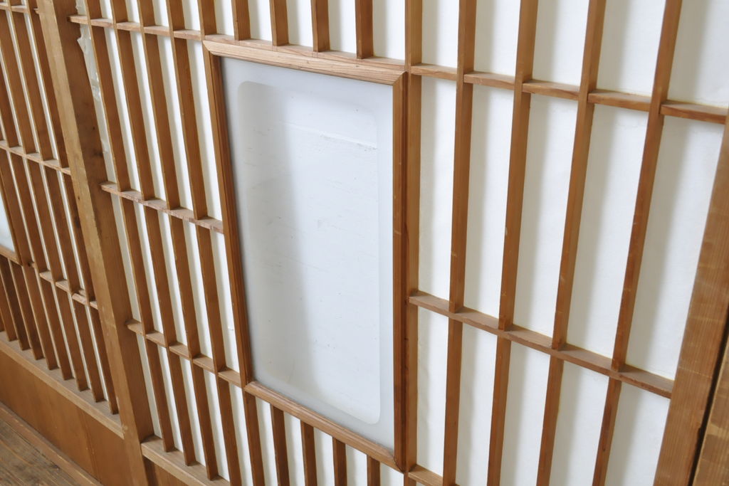 アンティーク建具 凛とした佇まいが気品溢れる障子戸4枚セット