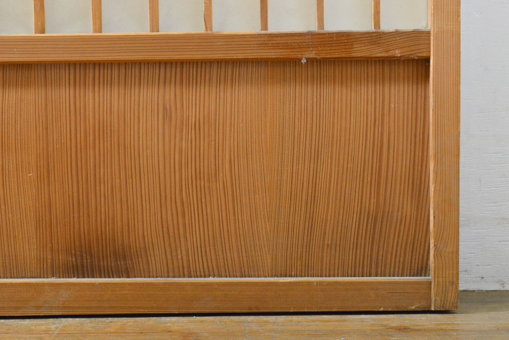 アンティーク建具　凛とした佇まいが気品溢れる障子戸2枚セット(引き戸、建具)(R-063011)
