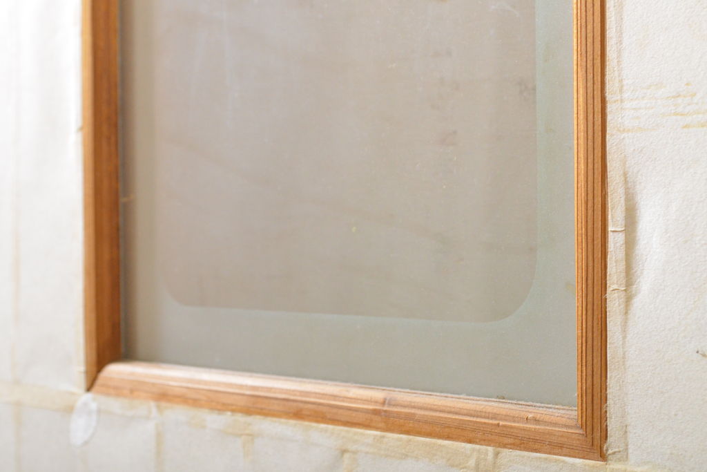 アンティーク建具　凛とした佇まいが気品溢れる障子戸2枚セット(引き戸、建具)(R-063011)