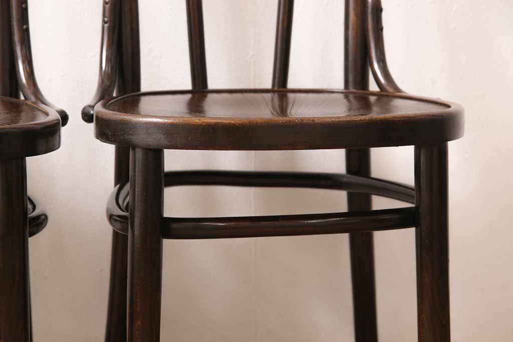 イギリスアンティーク　ベントウッドチェア2脚セット(椅子、ダイニングチェア、板座チェア)(R-049755)