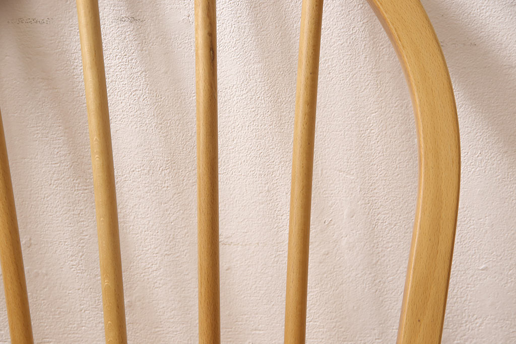 イギリスビンテージ　ERCOL(アーコール)　ナチュラルな雰囲気がかわいらしいフープバックチェア2脚セット(板座チェア、ダイニングチェア、ヴィンテージ)(R-052441)