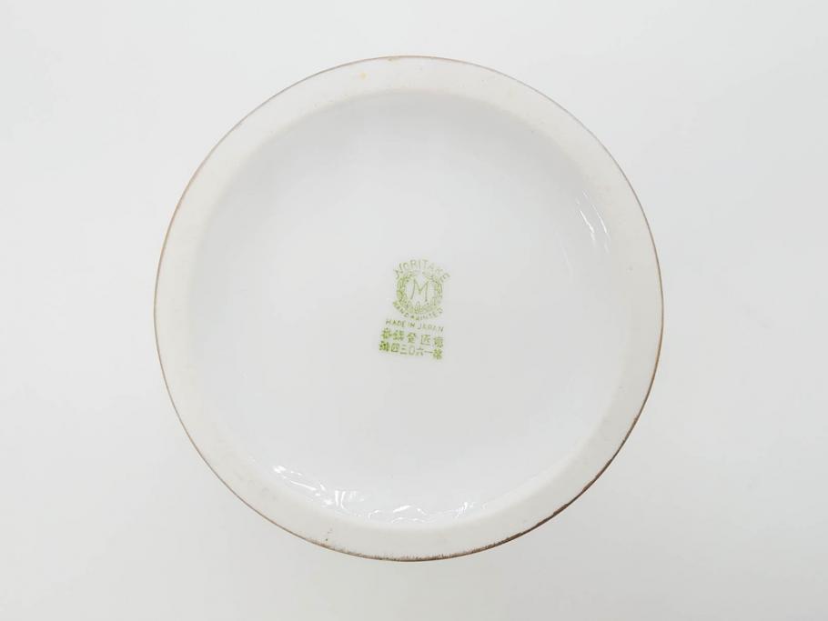 大正〜昭和初期　オールドノリタケ　NORITAKE　意匠登録　金彩　金盛　No.175　ハンドペイント　上品で華やかな佇まいのコーヒーポット・カップ&ソーサー・ソルト&ペッパーシェーカー・プレート2枚セット(デミタス、オーバル、深皿、C&S、洋食器)(R-083293)