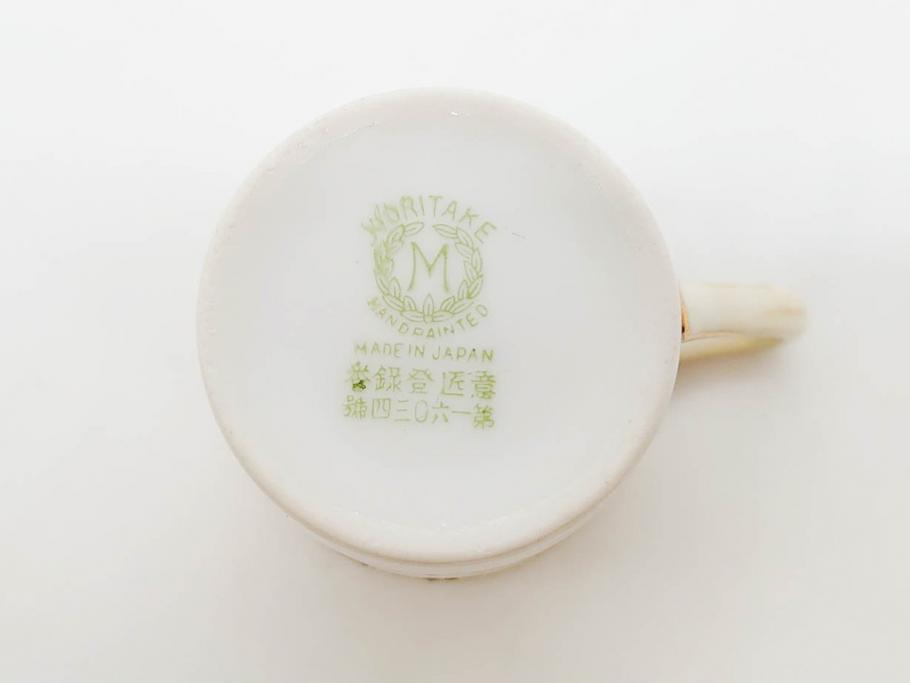 大正〜昭和初期　オールドノリタケ　NORITAKE　意匠登録　金彩　金盛　No.175　ハンドペイント　上品で華やかな佇まいのコーヒーポット・カップ&ソーサー・ソルト&ペッパーシェーカー・プレート2枚セット(デミタス、オーバル、深皿、C&S、洋食器)(R-083293)