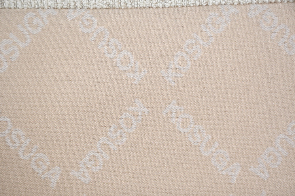 中古　希少な廃番品!!　KOSUGA(コスガ)　高級ライン　フェザークッション　美しい曲線が映える編み込みアームの2人掛けソファ(2P、ラウンジソファ、アームソファ)(定価約25万円)(R-083239)